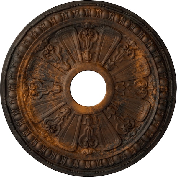 Ekena Millwork Raymond Ceiling Medallion (Fits Canopies up to 5 1/8"), 18 1/8"OD 3 5/8"ID x 1 1/8"P, Rust CM18RARUS - main